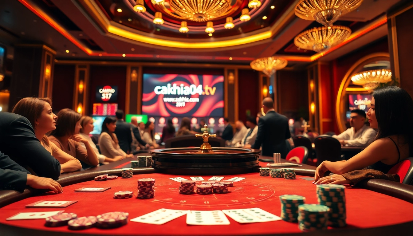 Experience the excitement of gambling at https://cakhia04.tv with vibrant casino visuals and poker action.