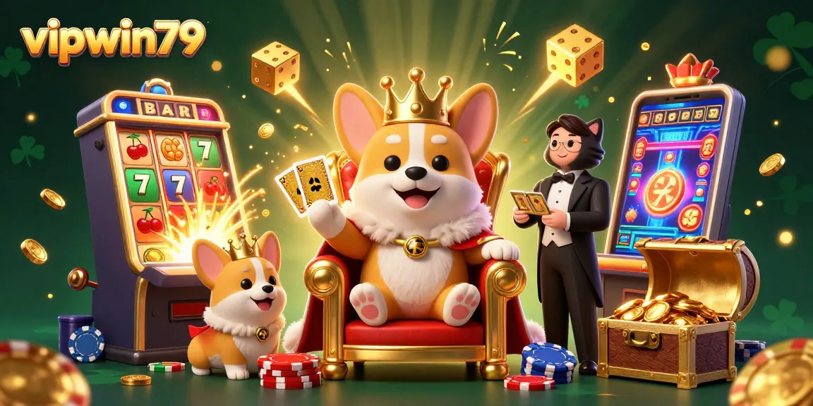 Experience the excitement of vipwin79 with vibrant casino characters and a jackpot explosion.