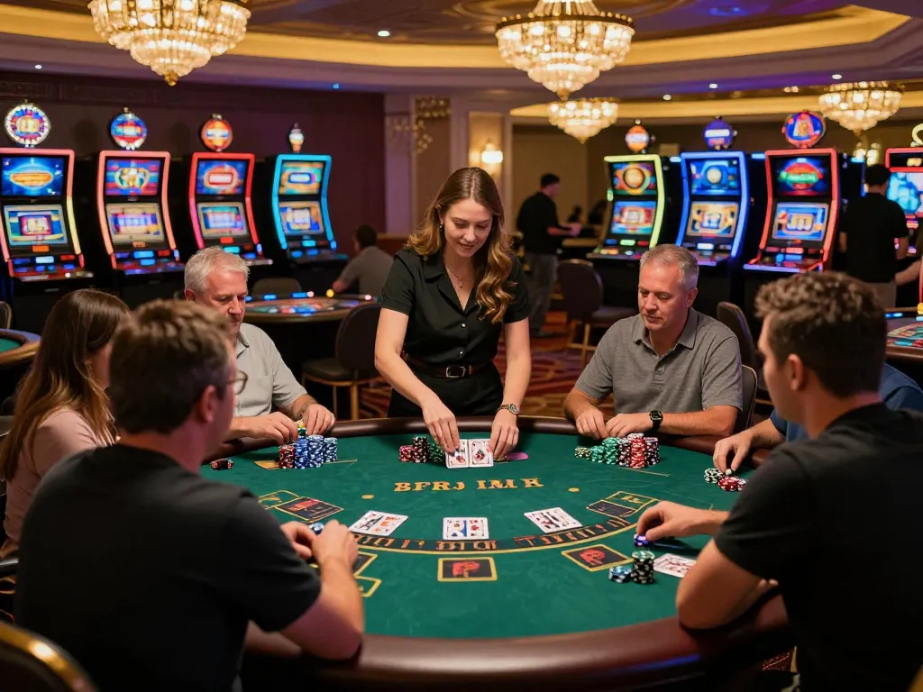 Players place bets at the GG88 blackjack table, enjoying a dynamic gaming experience.