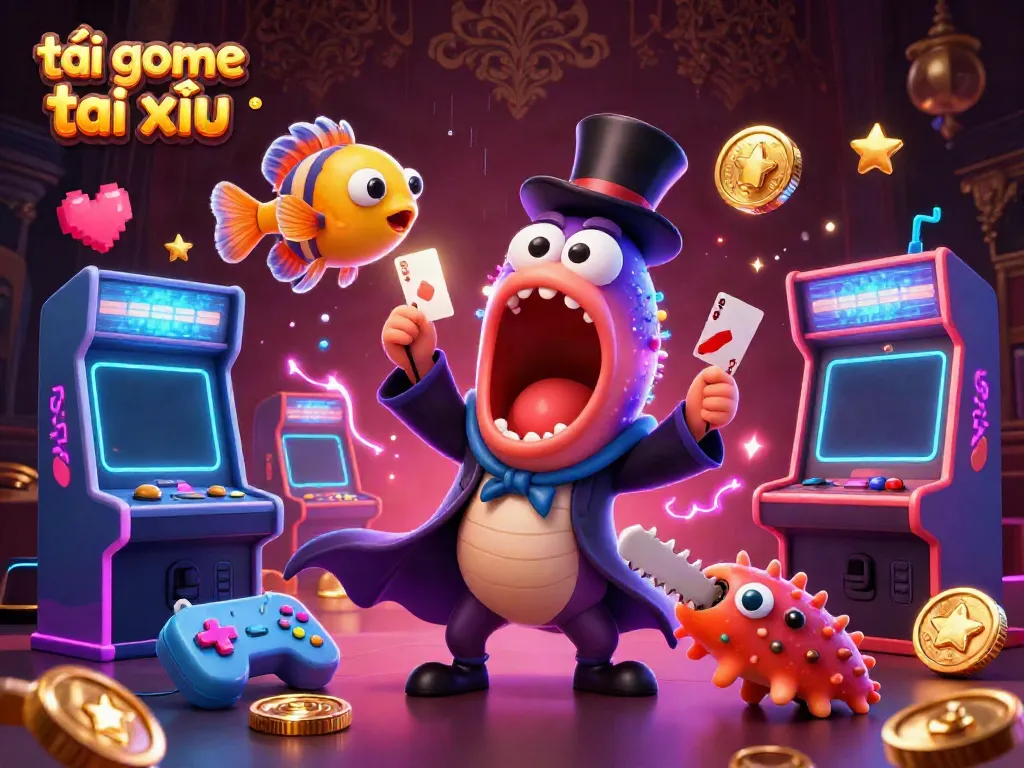 Experience the excitement of tải game tài xỉu with dazzling characters and vibrant game machines.