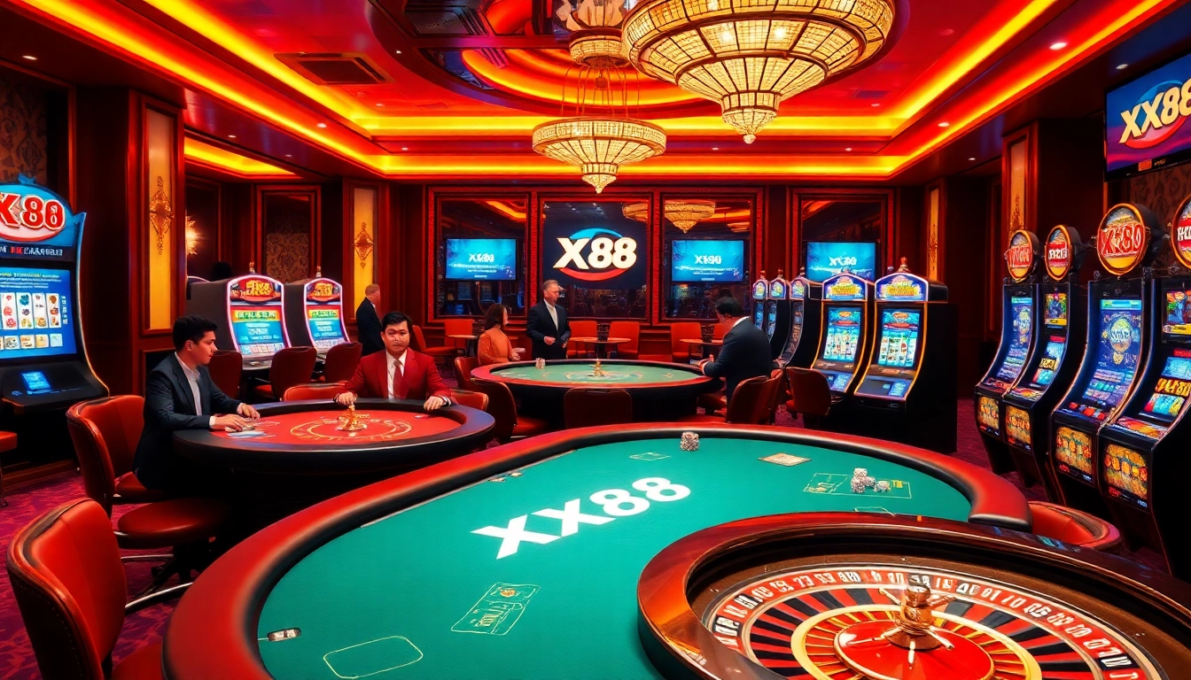 Experience the thrill of luxury gambling with XX88 at vibrant casino tables.