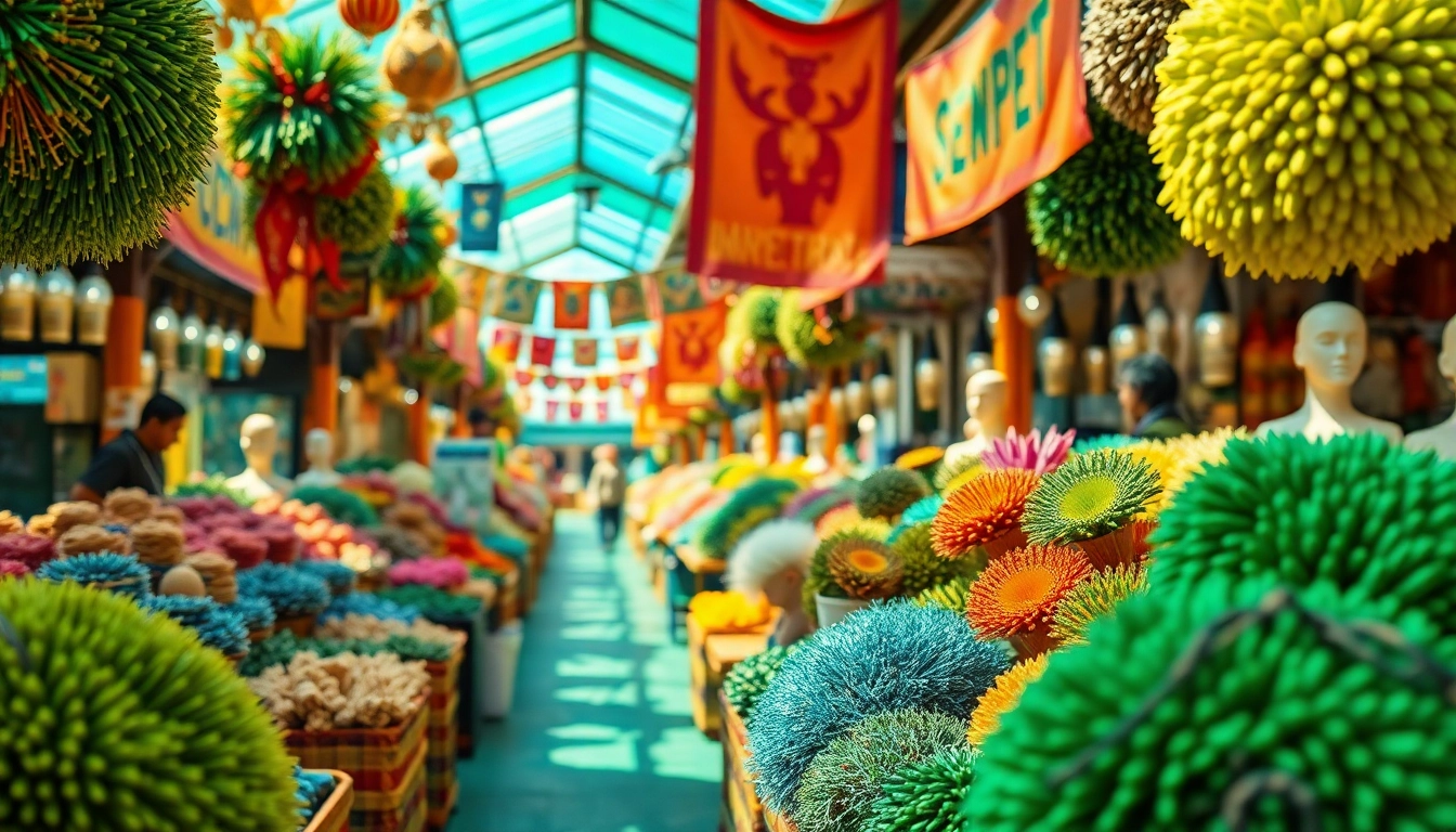 Iperspettrale products displayed vibrantly on market shelves, showcasing their colorful textures and appeal.