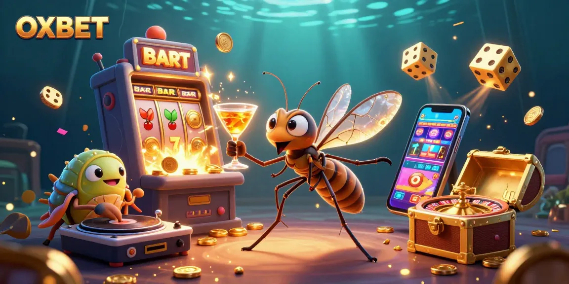 Experience exhilarating gaming at OXBET with dynamic casino scenes featuring vibrant characters and captivating slot action.