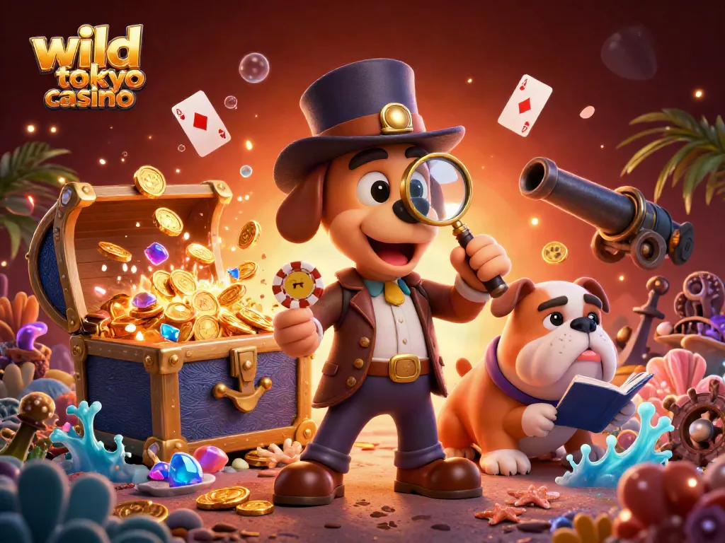 Experience the thrilling action at wild tokyo casino with a detective uncovering treasures.