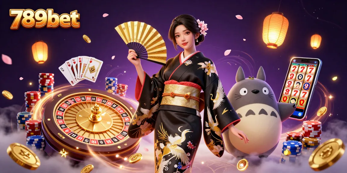 Experience the excitement of 789bet with a vibrant 3D illustration showcasing a skilled player and riches.