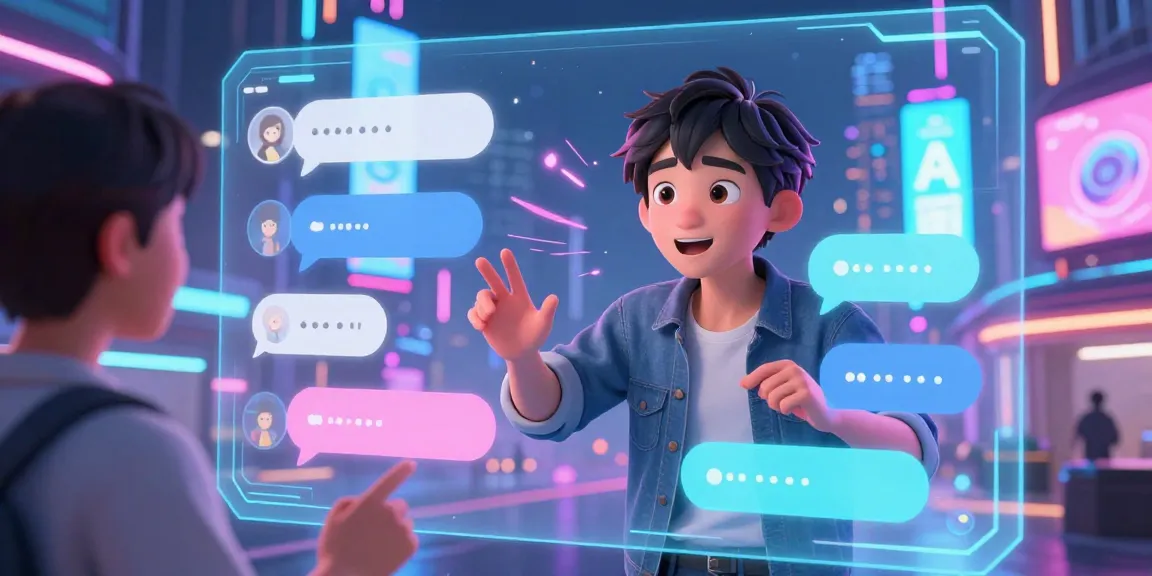 Engaging ai hentai chat interaction with anime-inspired character in vibrant digital city.