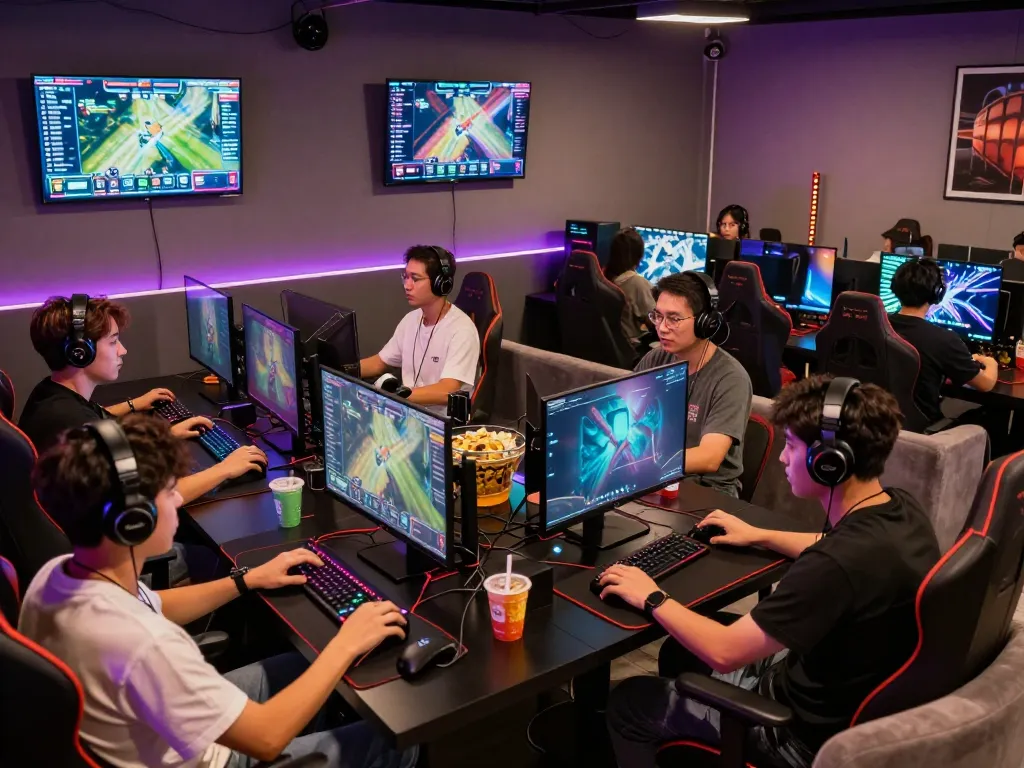 Nohu 78 gaming scene with enthusiastic players enjoying a vibrant lounge atmosphere
