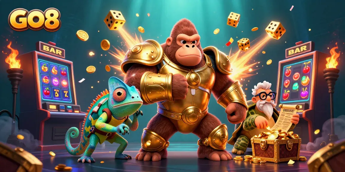 Watch the GO8 gorilla king dominate the casino scene with colorful slots and exciting jackpots.