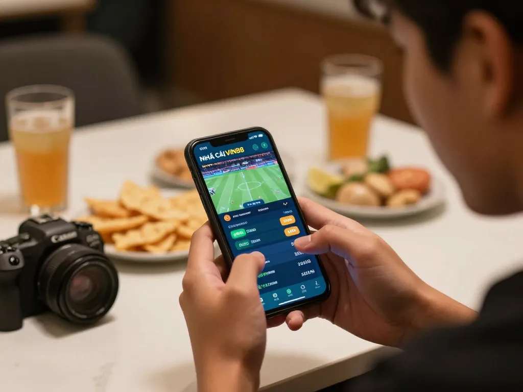 Sports betting action on NHÀ CÁI VIN88 app capturing real-time odds and excitement.
