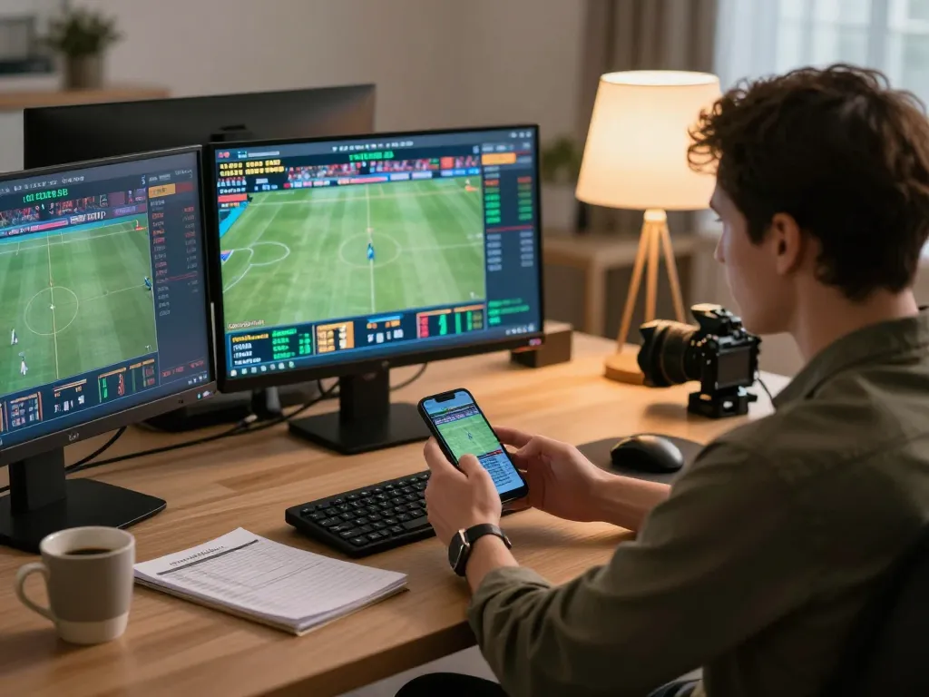 Placing strategic bets on sx88 vom during a live sports betting session at home