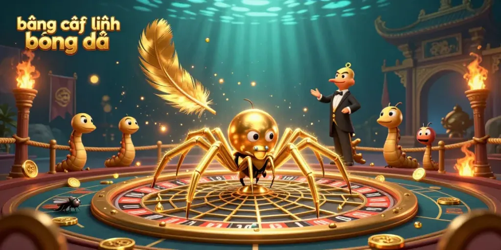 Engage in the thrilling atmosphere of bảng xếp hạng bóng đá with a dynamic scene of betting activities and spinning wheels.