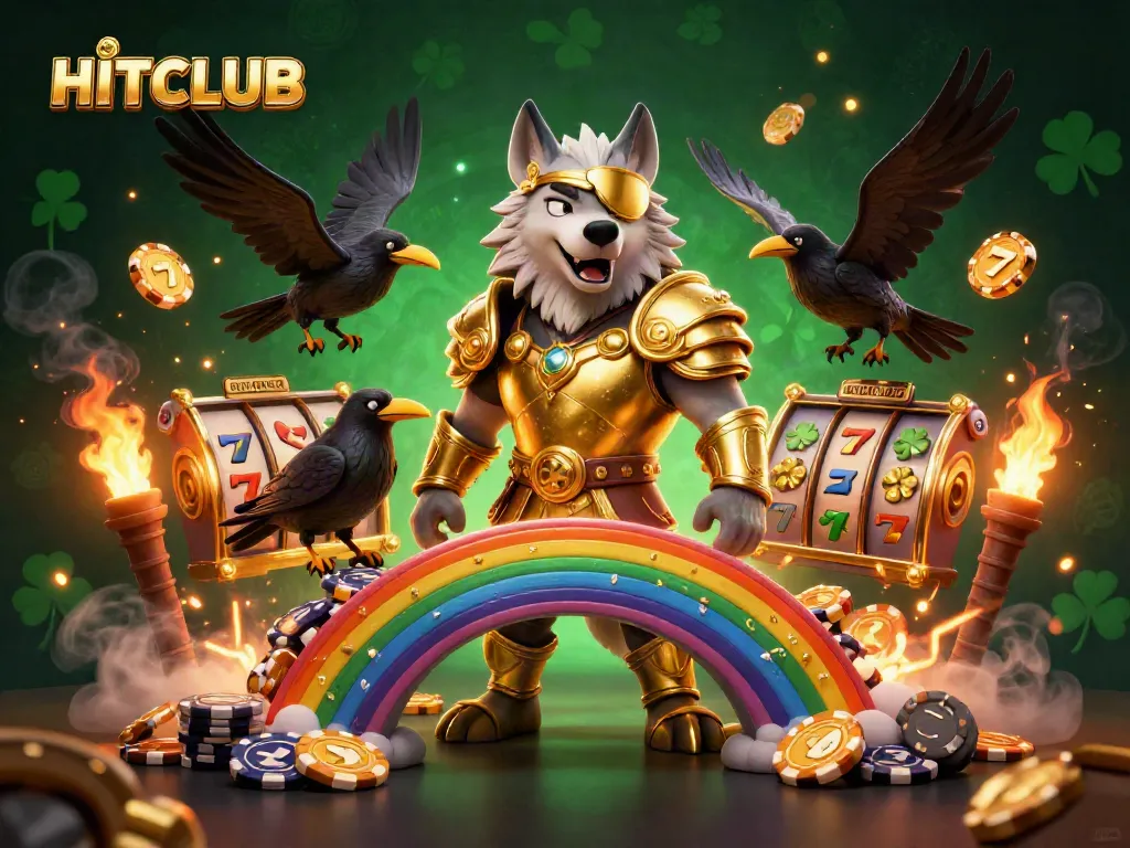 Engage with HITCLUB through thrilling slot reels and jackpot excitement in this vibrant scene.