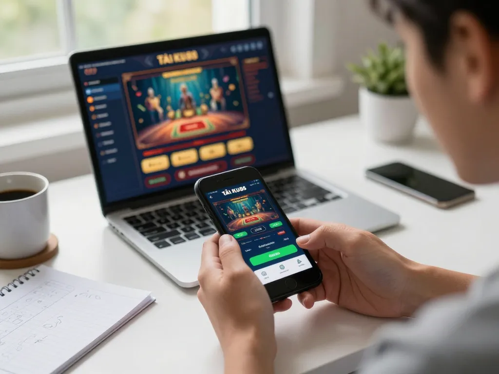 TẢI KU88 to engage in online betting via smartphone in a casual home environment