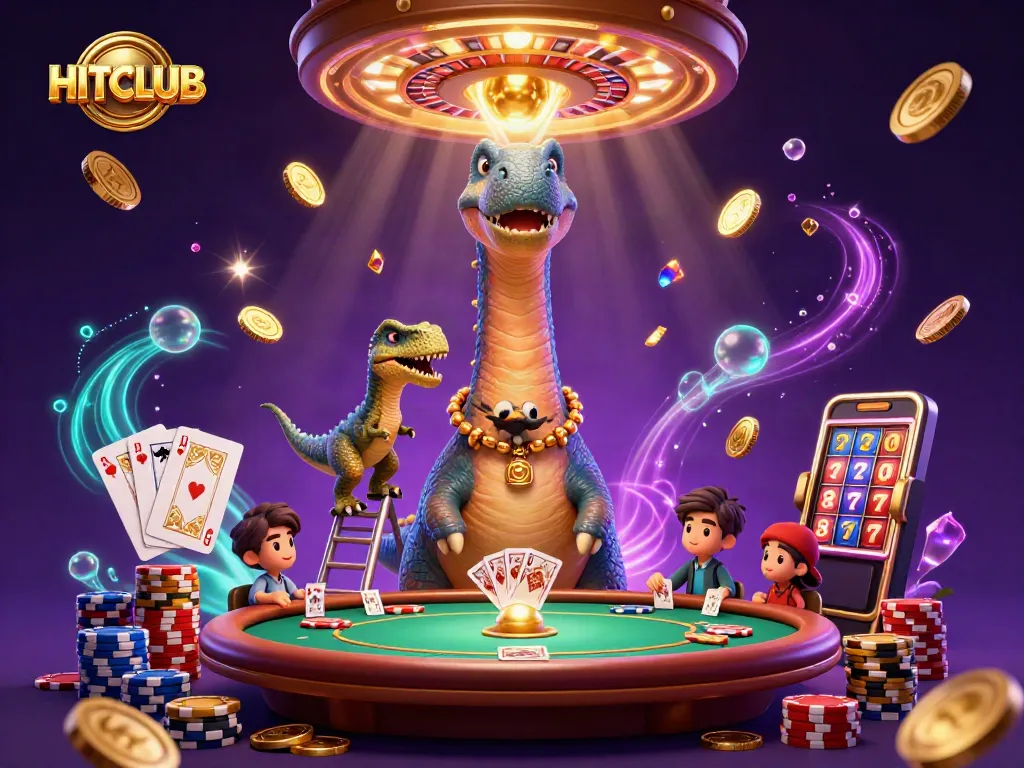 Experience winning thrills at HITCLUB with dynamic poker action and vibrant casino elements